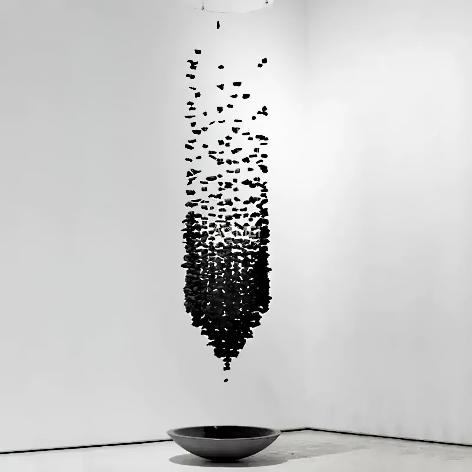 Arsilus Charcoal Stone Shape Hourglass Sculptural Lustre