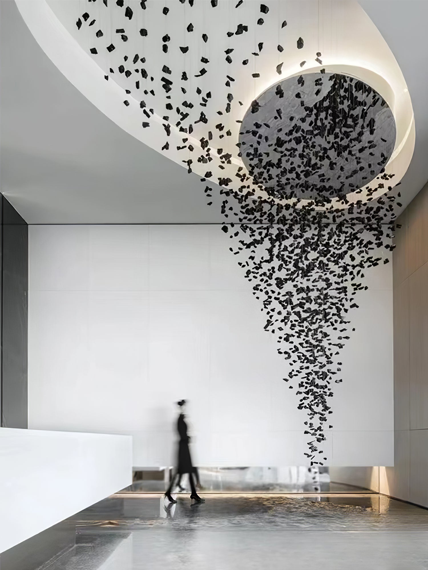 Arsilus Charcoal Stone Cascade Lustres for Artistic Space