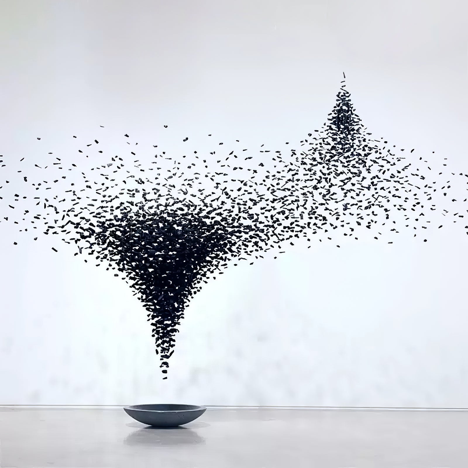 Arsilus Charcoal Stone Shape Hourglass Sculptural Lustre