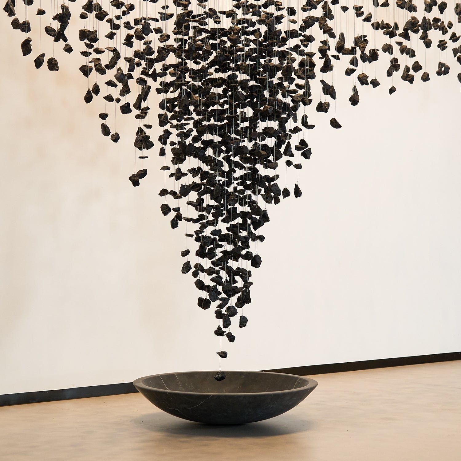Arsilus Charcoal Stone Shape Hourglass Sculptural Lustre