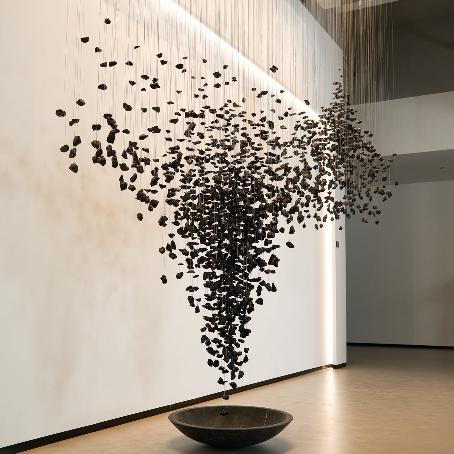 Arsilus Charcoal Stone Shape Hourglass Sculptural Lustre