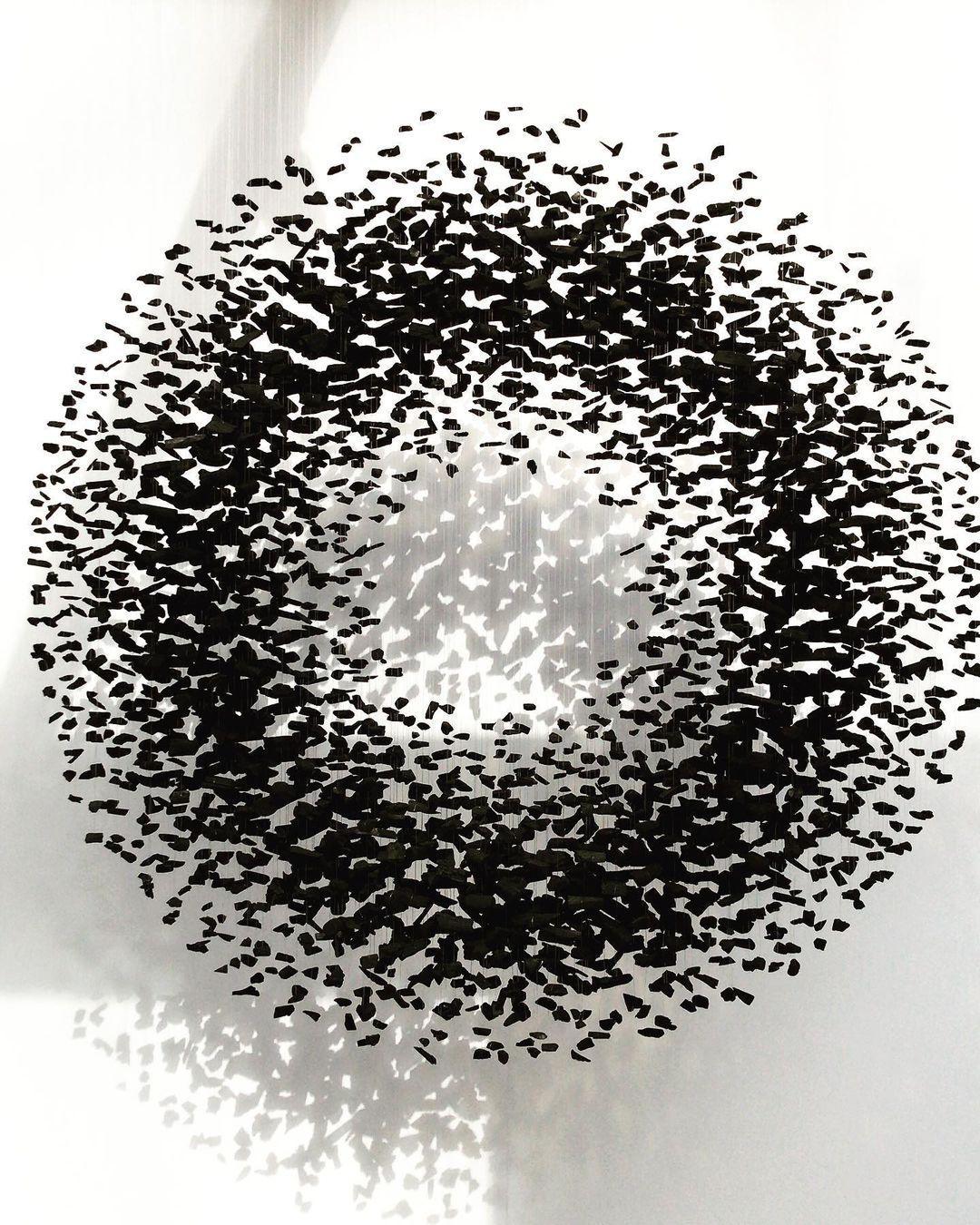 Arsilus Lustre sculptural en pierre charbon, lettres de G à L