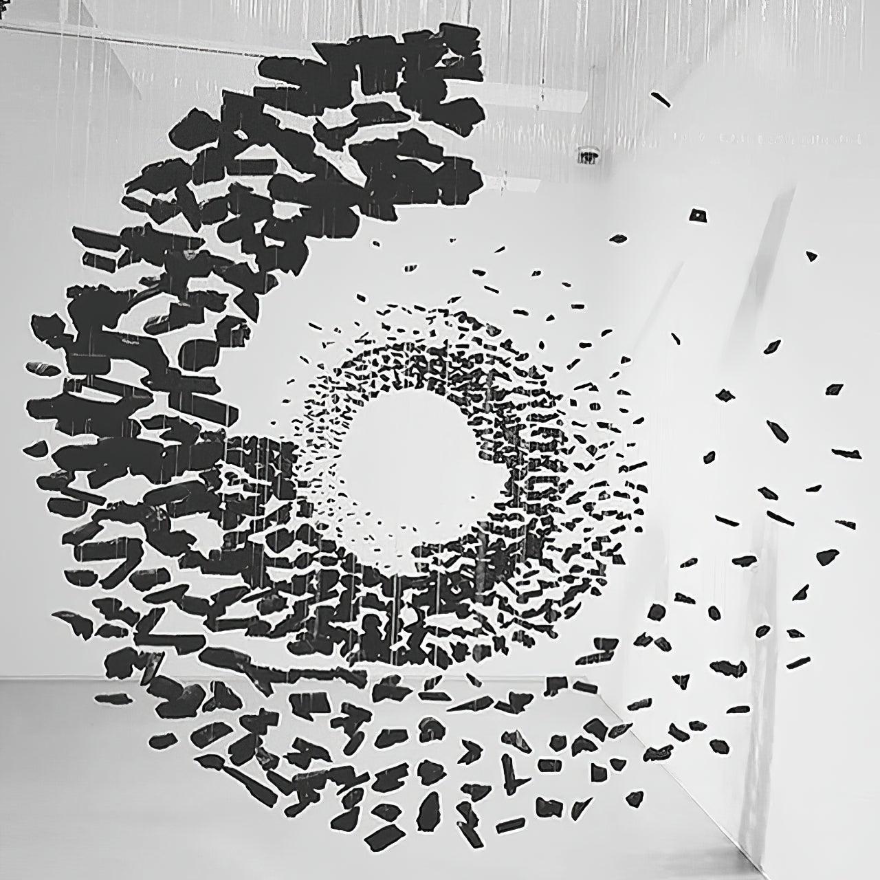 Arsilus Lustre sculptural en pierre charbon, lettres de G à L