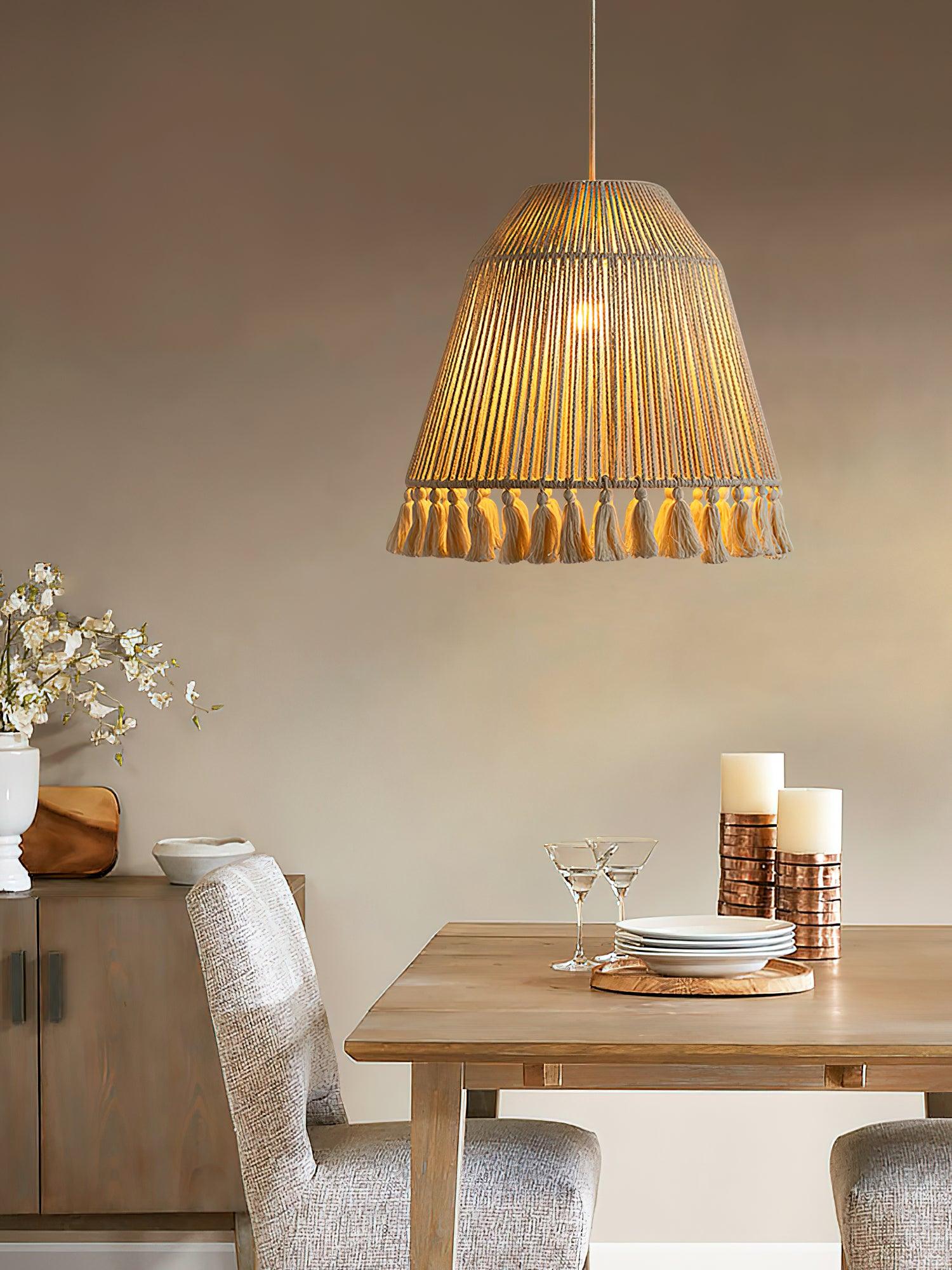Alsolia Lampe Suspension à Corde Traditionnelle