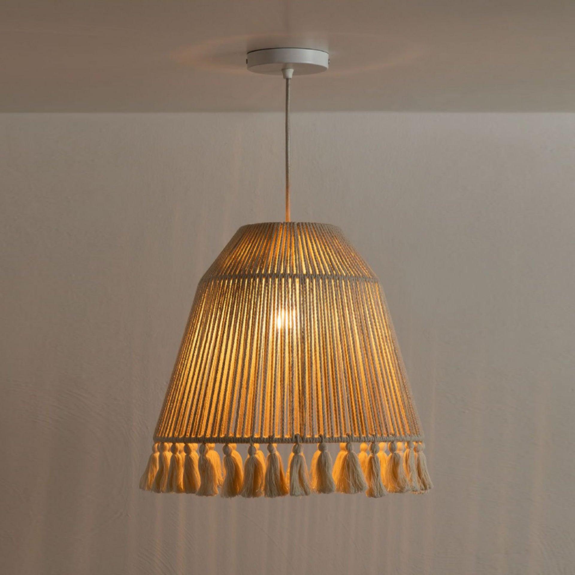 Alsolia Lampe Suspension à Corde Traditionnelle