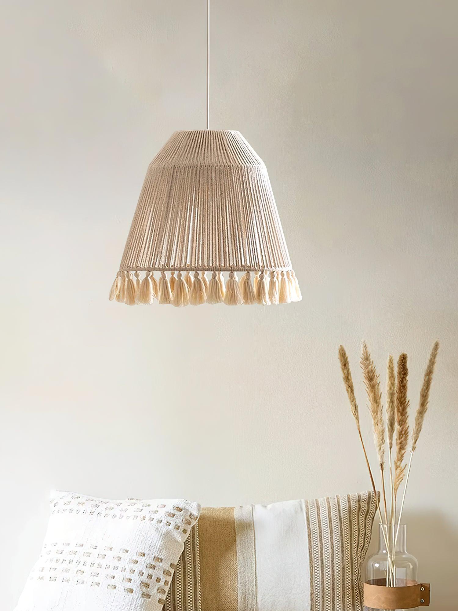 Alsolia Lampe Suspension à Corde Traditionnelle