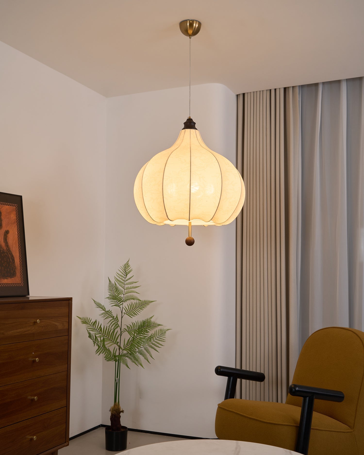 Lanterna Lampe Suspension Tissu