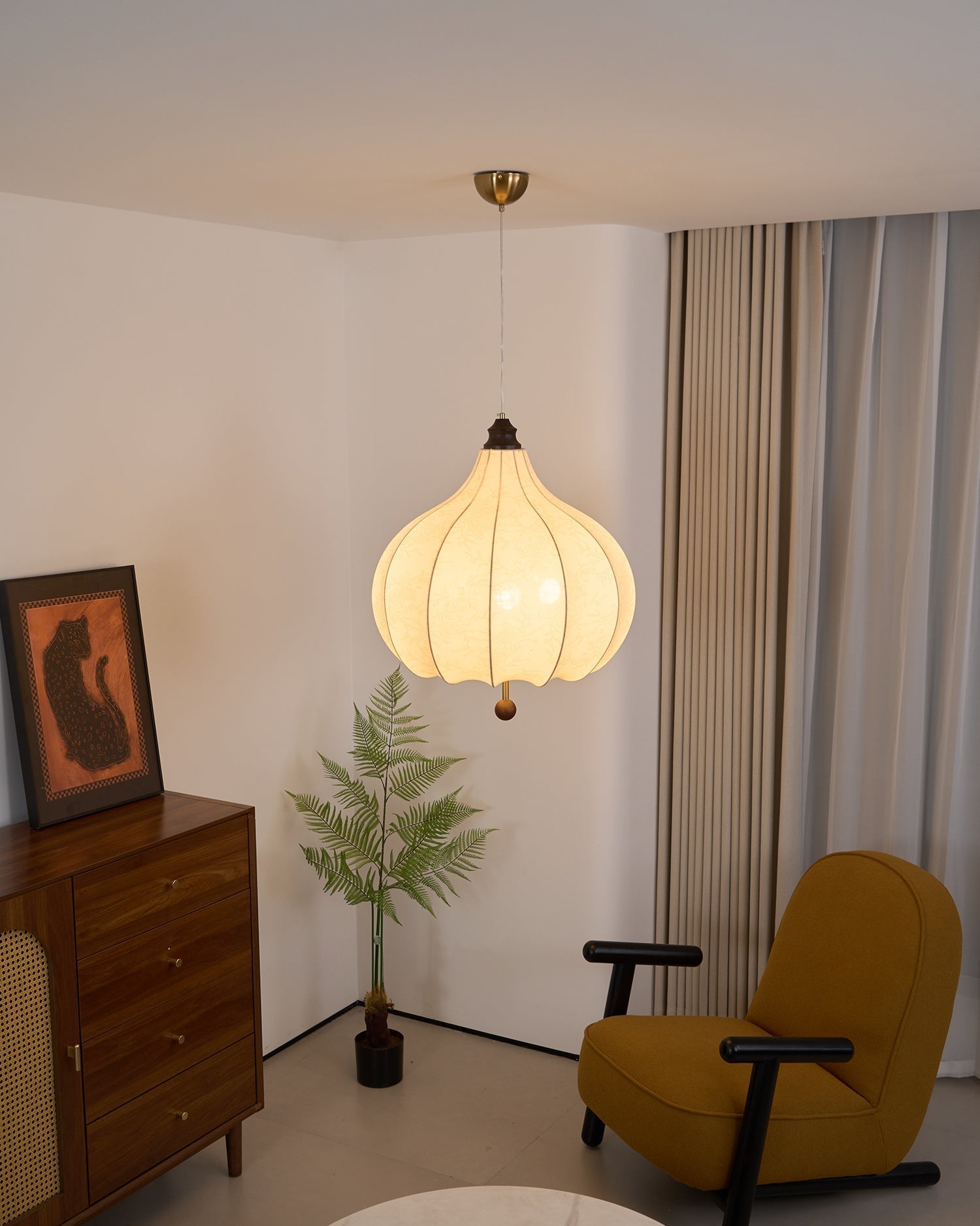 Orbitio Suspension Tissu Bois