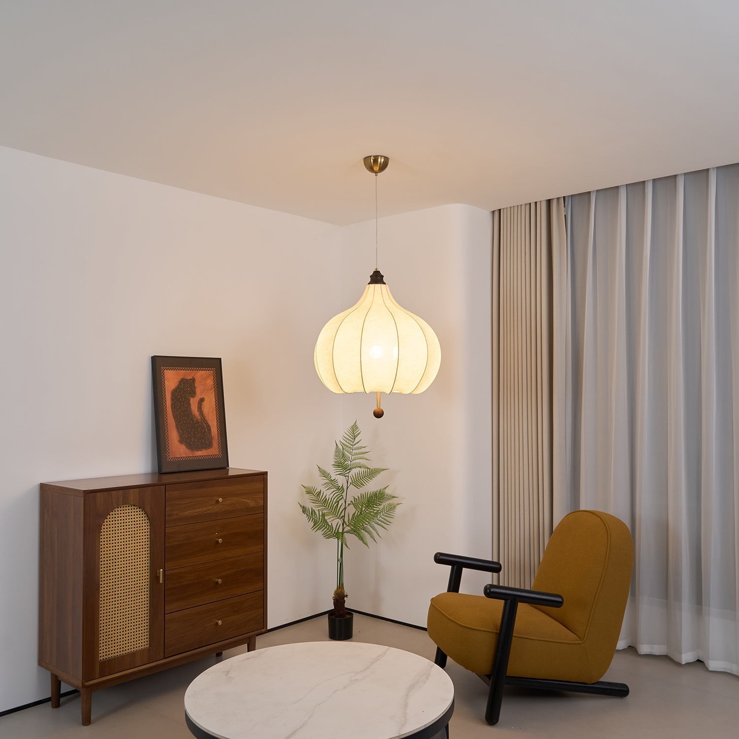Lanterna Lampe Suspension Tissu
