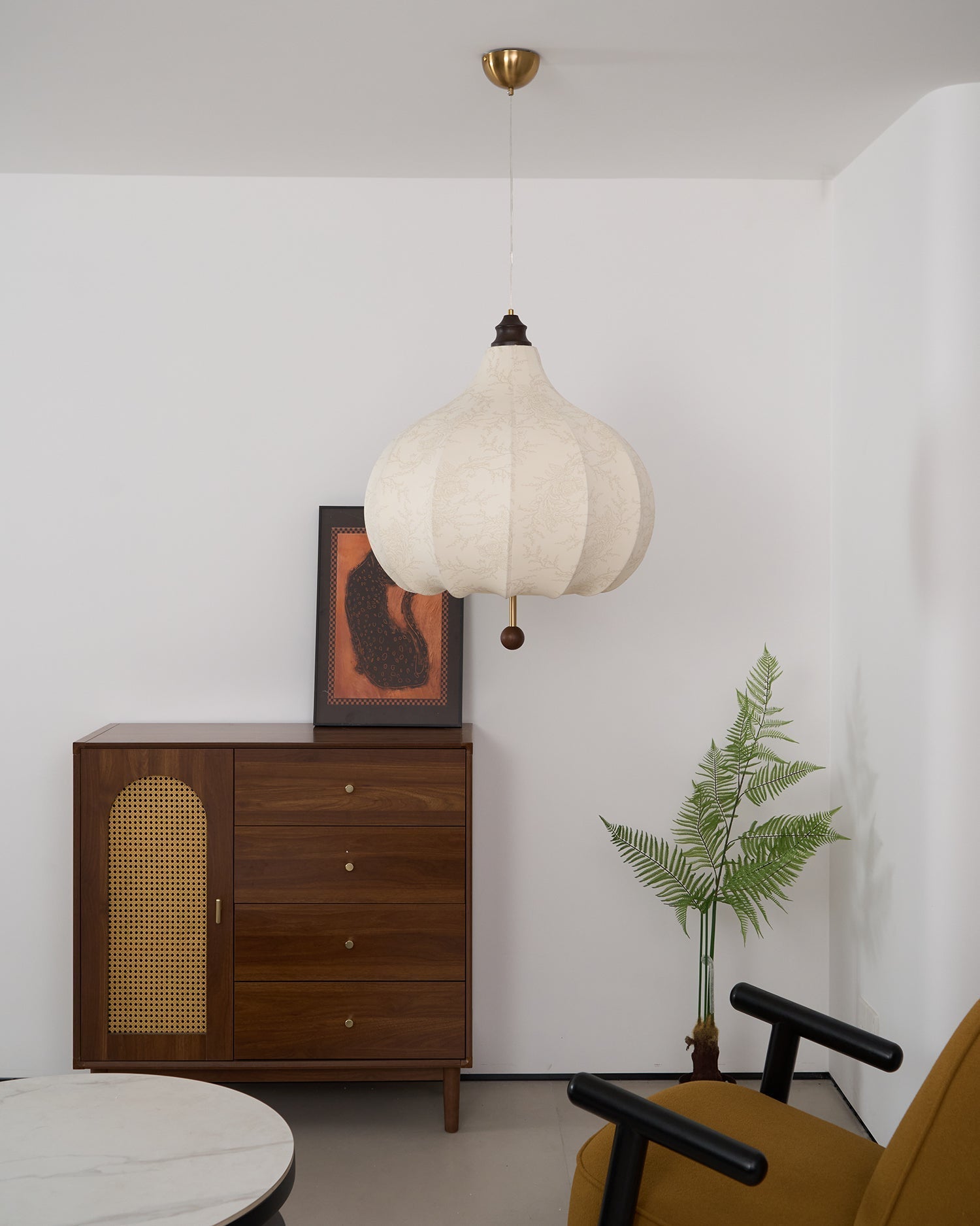 Lanterna Lampe Suspension Tissu