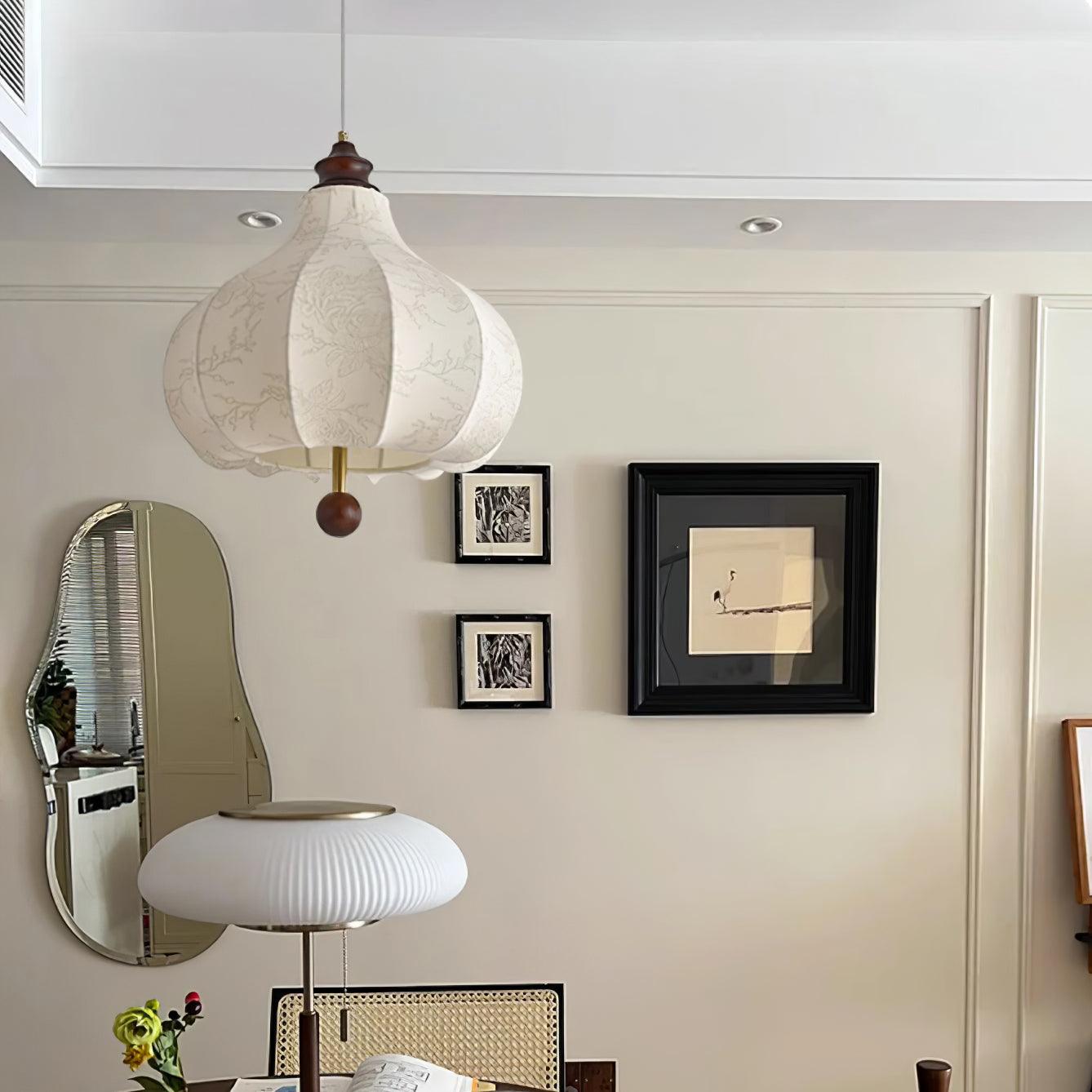 Lanterna Lampe Suspension Tissu