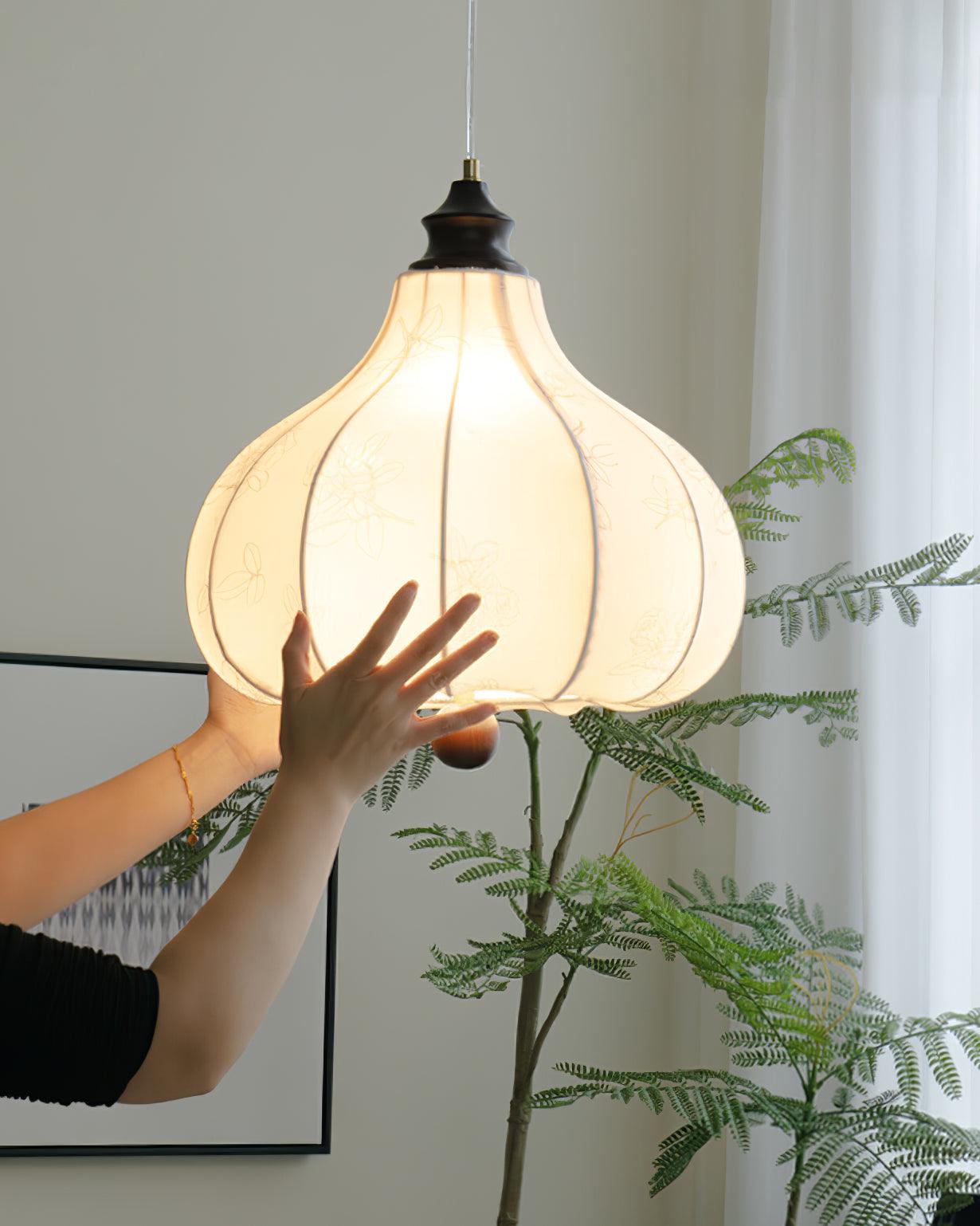 Lanterna Lampe Suspension Tissu