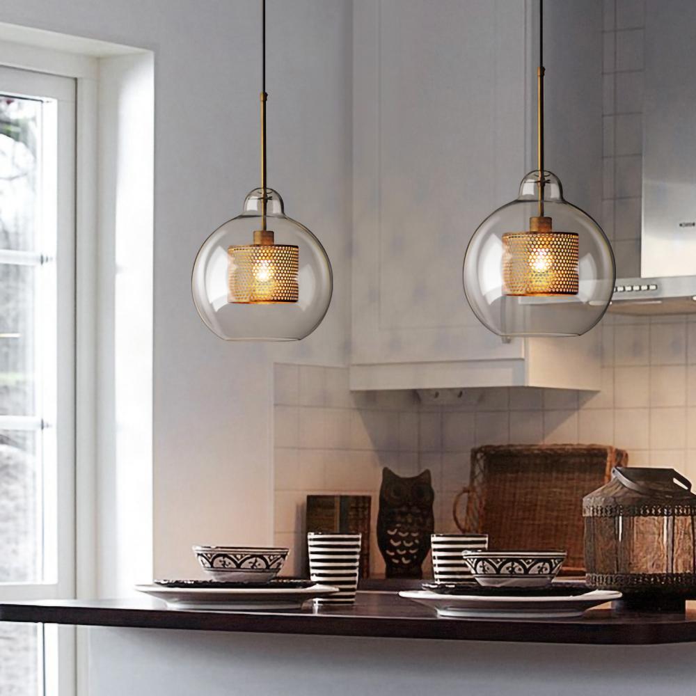 Lustra Suspension en Verre Chiswick pour Salon