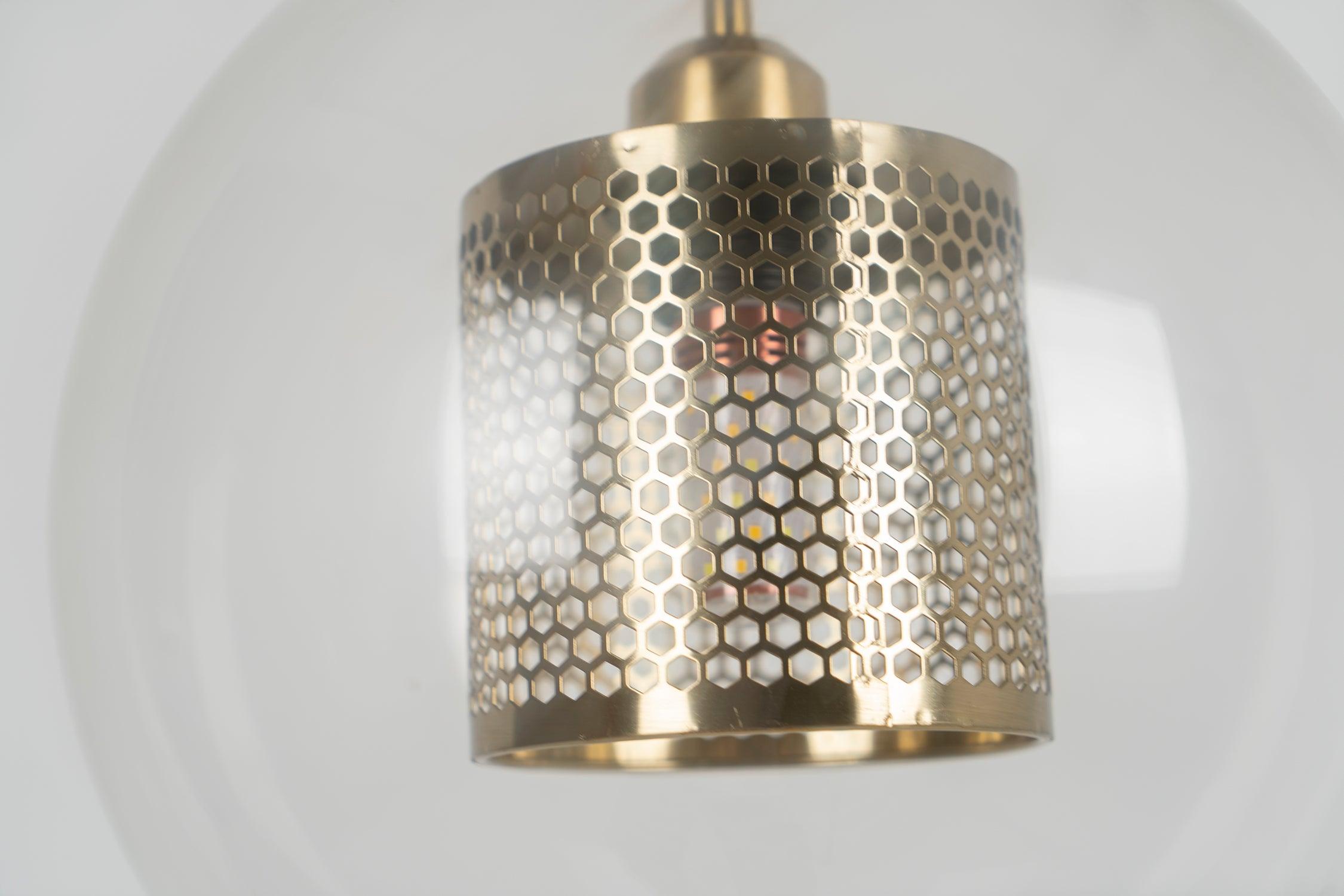 Lustra Suspension en Verre Chiswick pour Salon