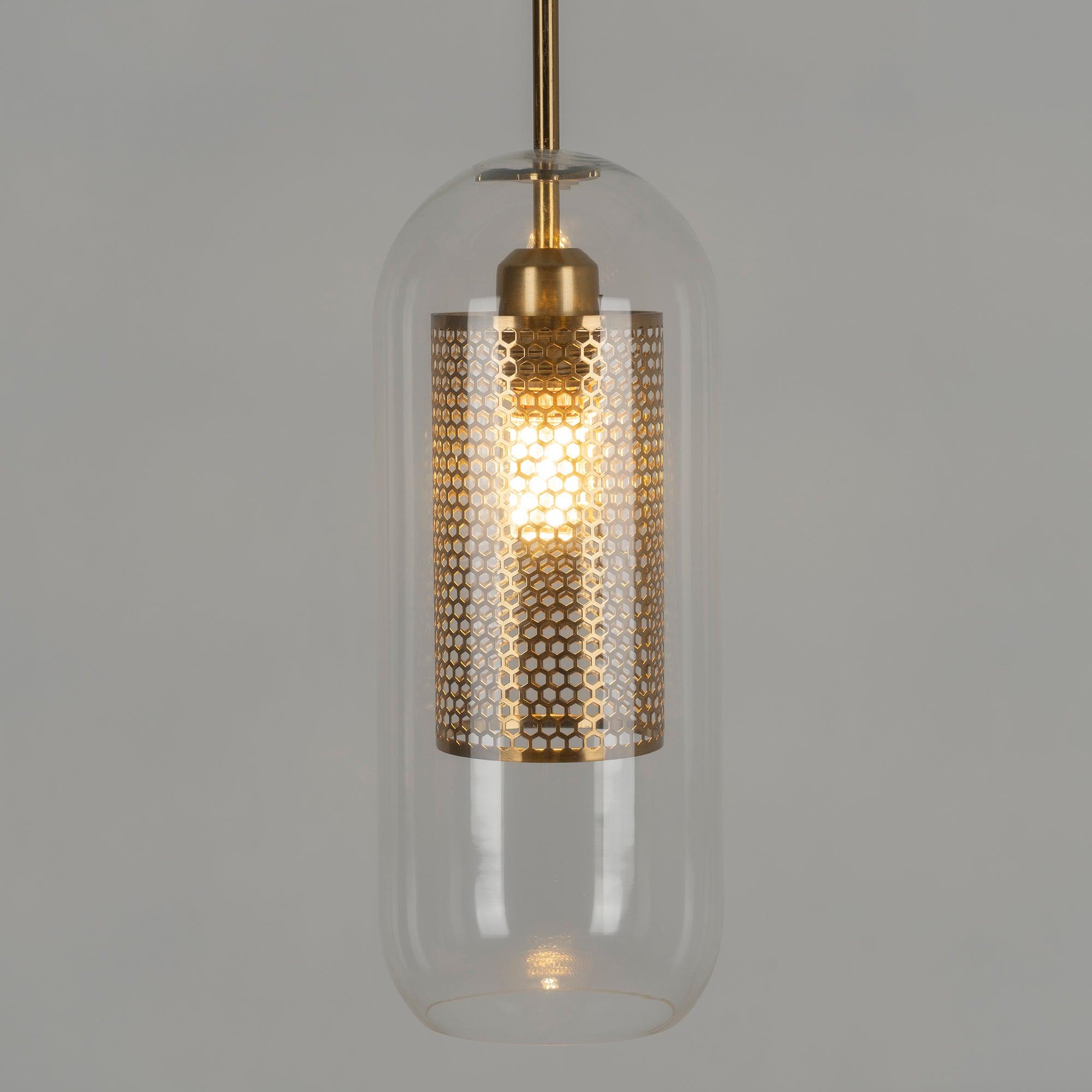 Lustra Suspension en Verre Chiswick pour Salon