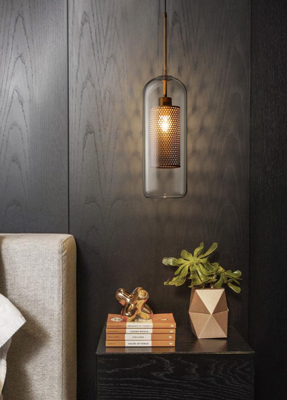 Lustra Suspension en Verre Chiswick pour Salon