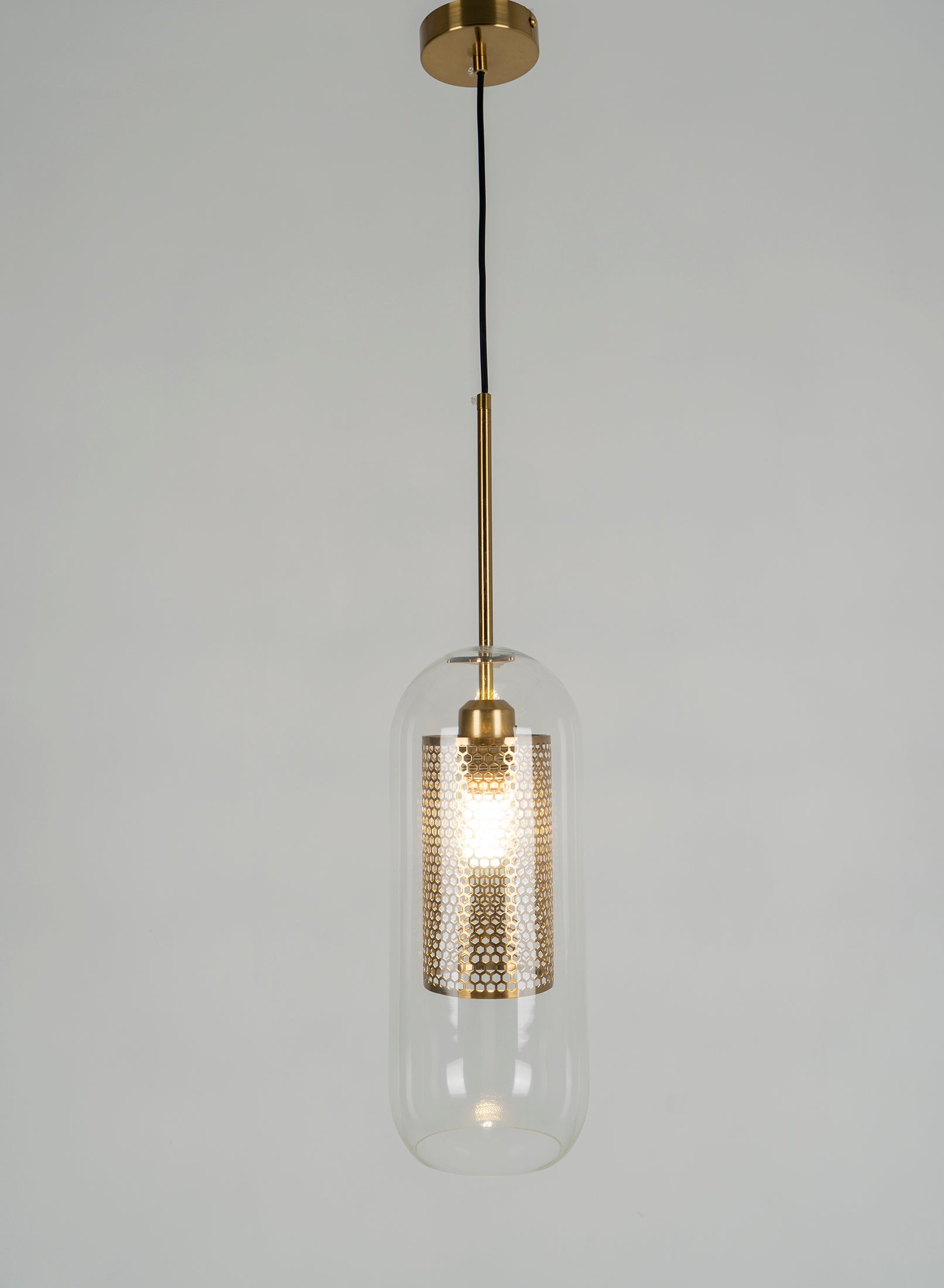 Lustra Suspension en Verre Chiswick pour Salon