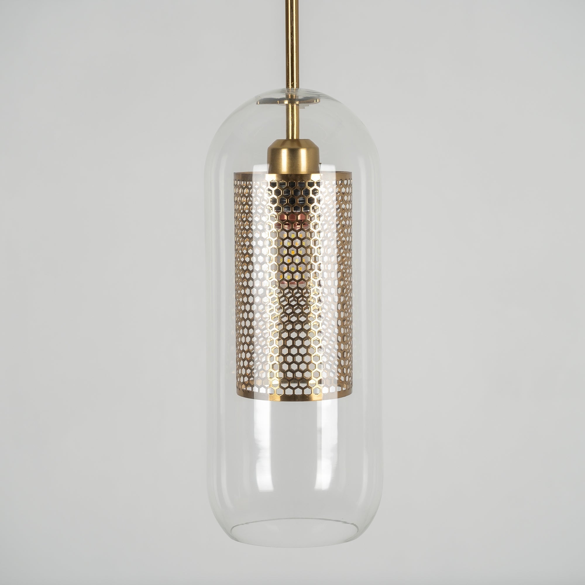 Lustra Suspension en Verre Chiswick pour Salon