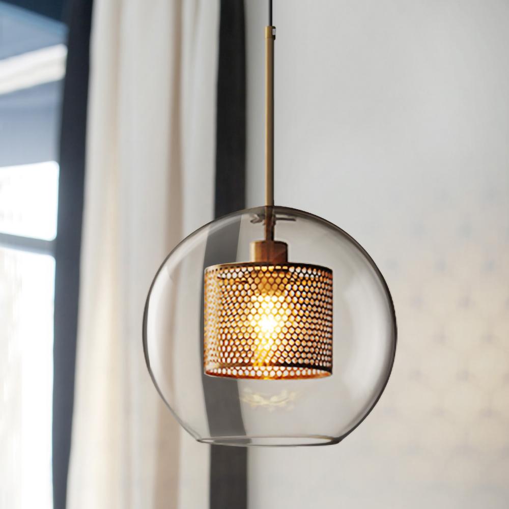 Lustra Suspension en Verre Chiswick pour Salon