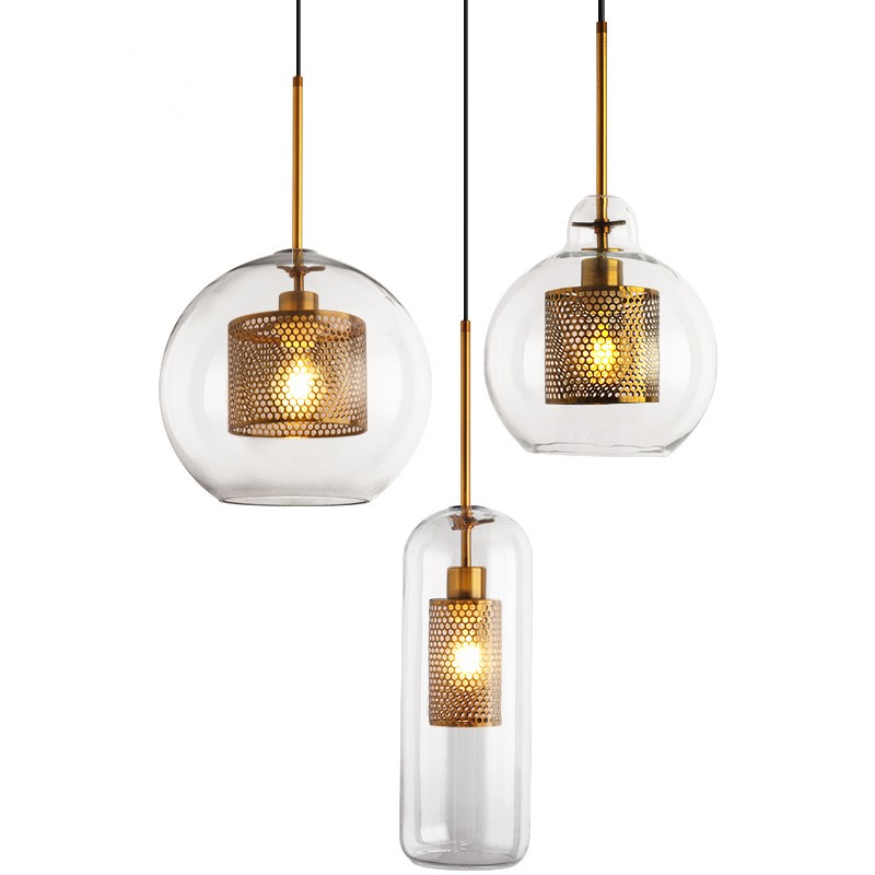 Lustra Suspension en Verre Chiswick pour Salon