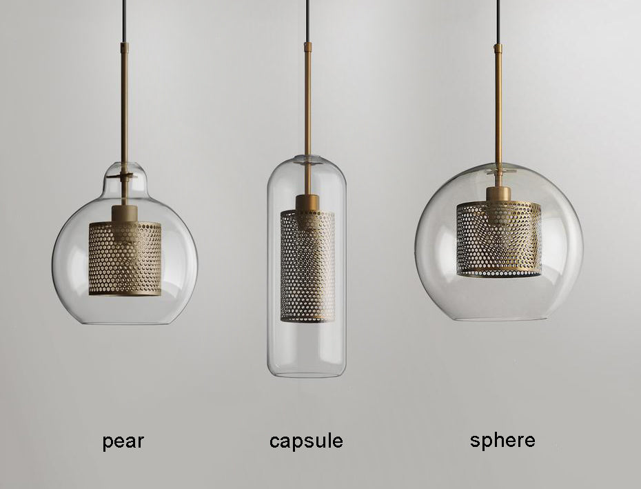 Lustra Suspension en Verre Chiswick pour Salon
