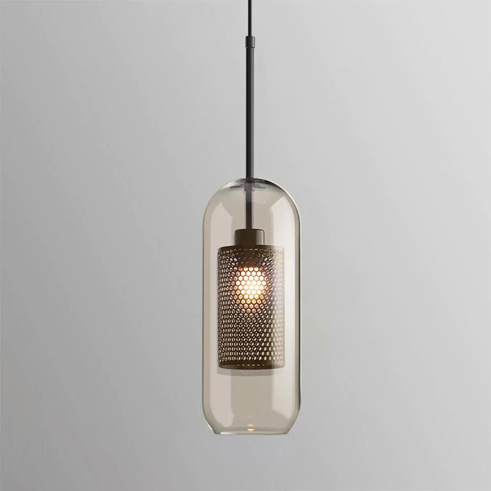 Lustra Suspension en Verre Chiswick pour Salon