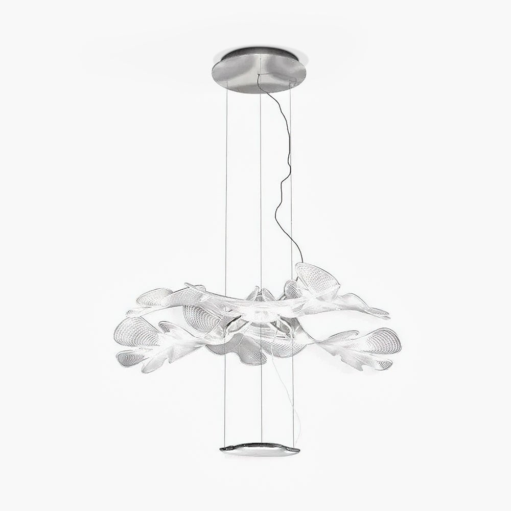 Solara Lustre Suspension Feuille Transparente