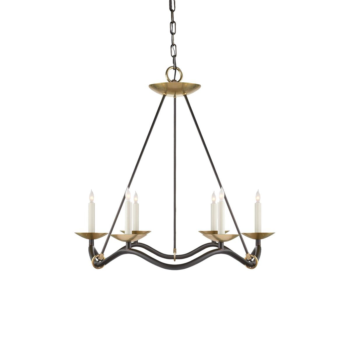 Shine Lustre en Métal de Laiton Industriel Vintage