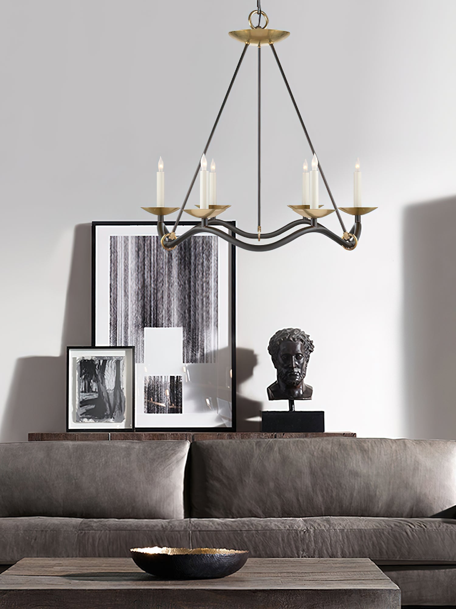 Allirora Lustre Vintage en Laiton Élégant