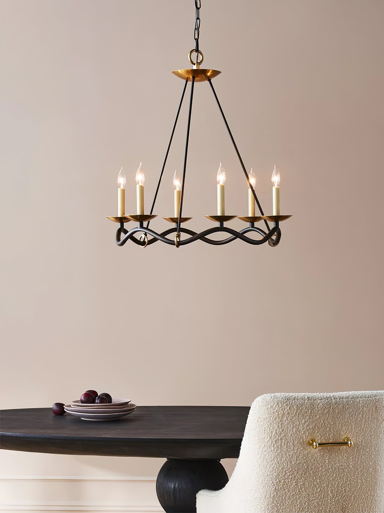 Allirora Lustre Vintage en Laiton Élégant