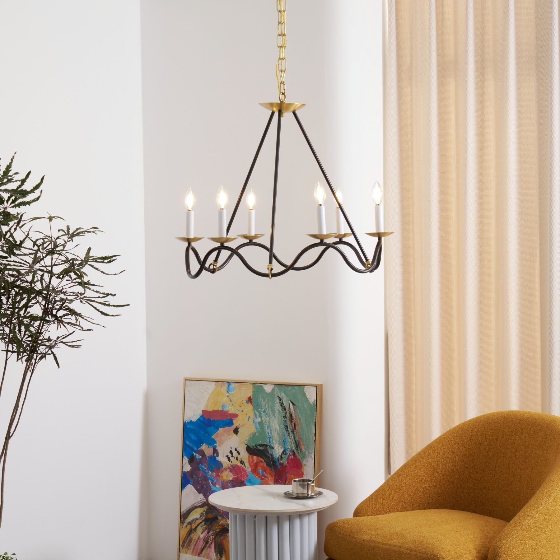 Shine Lustre en Métal de Laiton Industriel Vintage