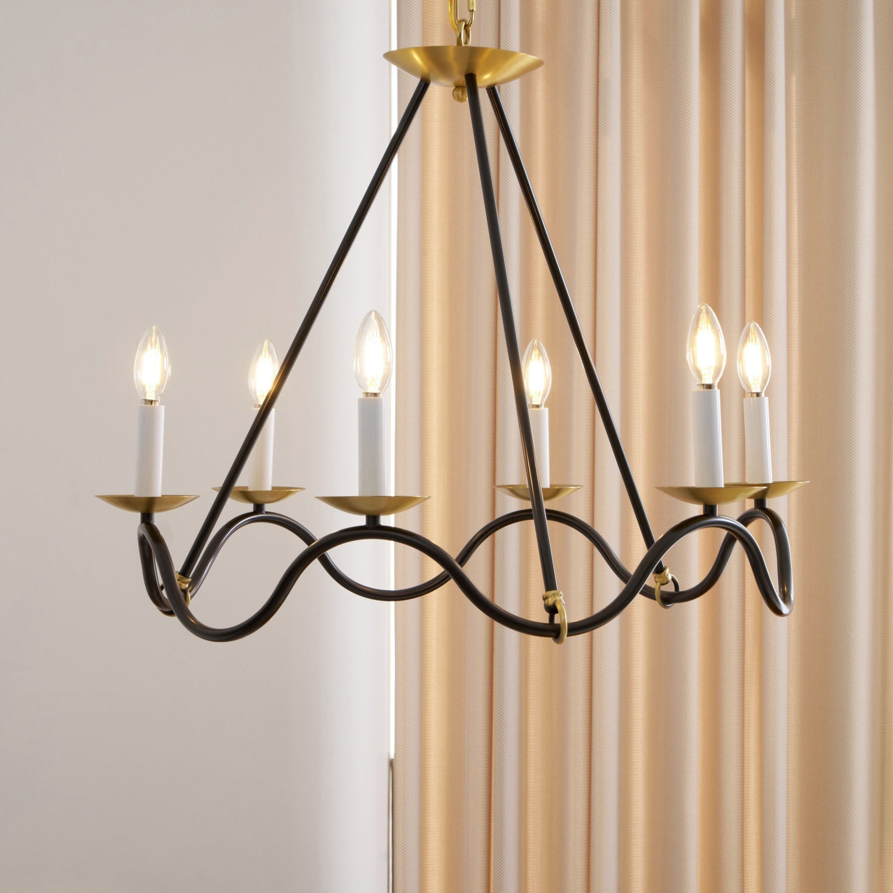 Shine Lustre en Métal de Laiton Industriel Vintage