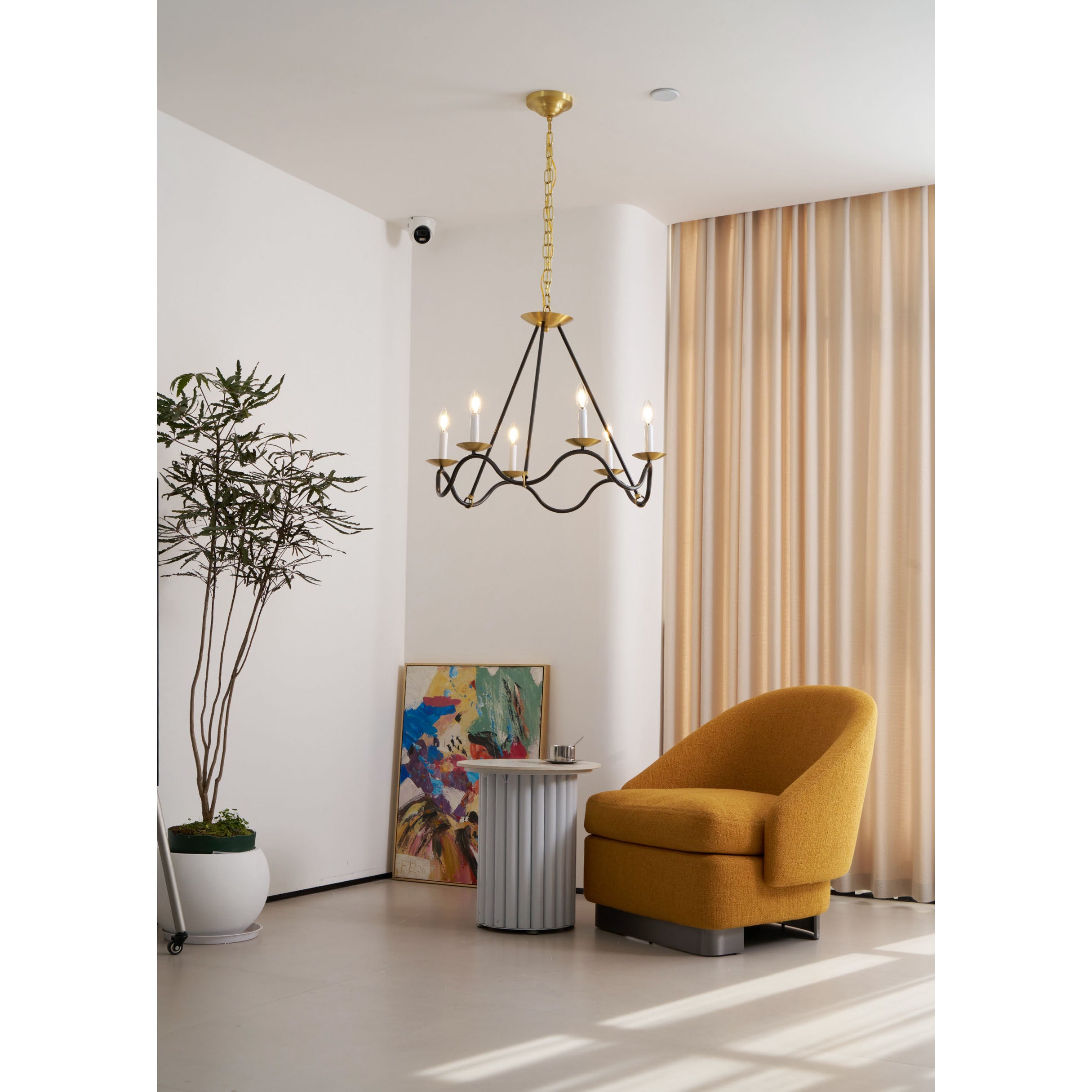 Shine Lustre en Métal de Laiton Industriel Vintage