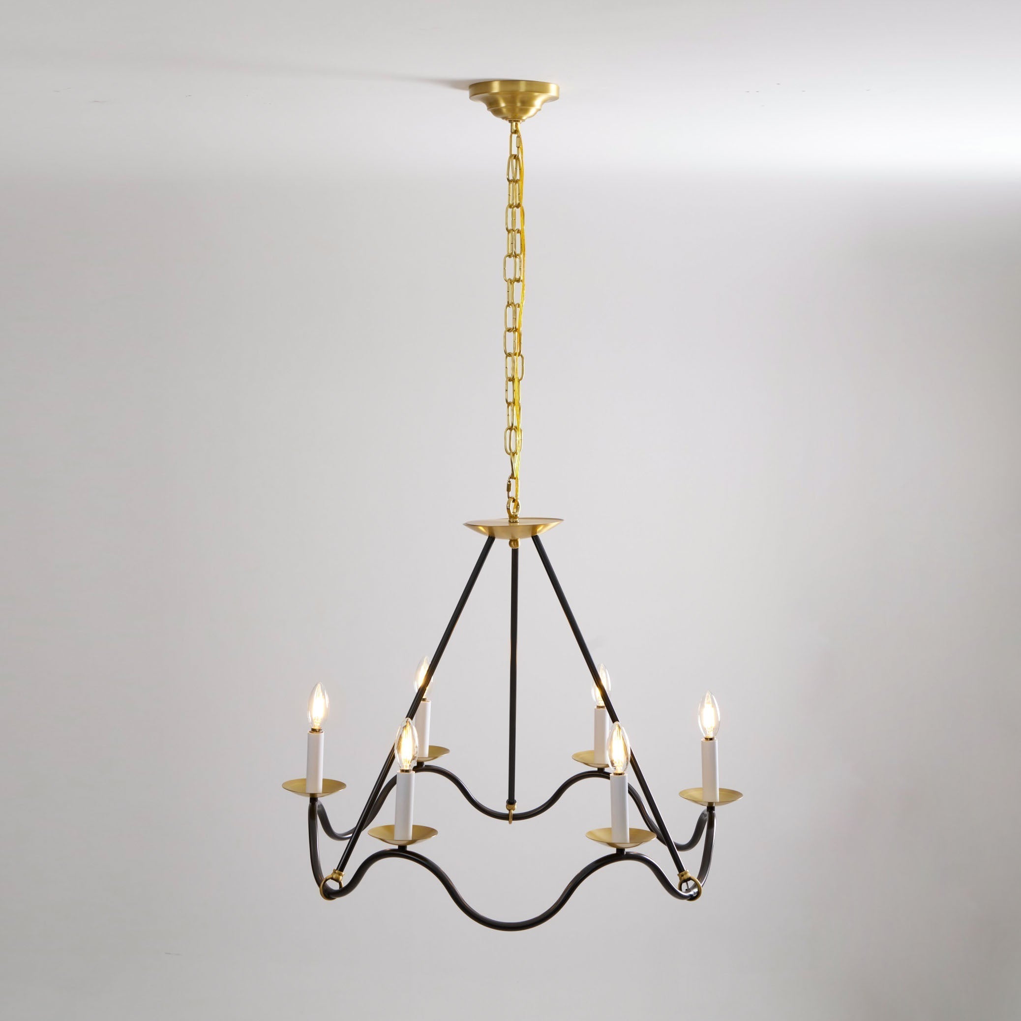 Shine Lustre en Métal de Laiton Industriel Vintage