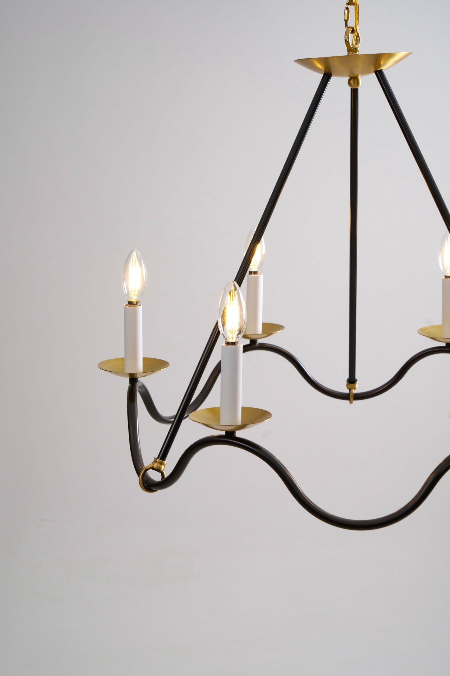Shine Lustre en Métal de Laiton Industriel Vintage
