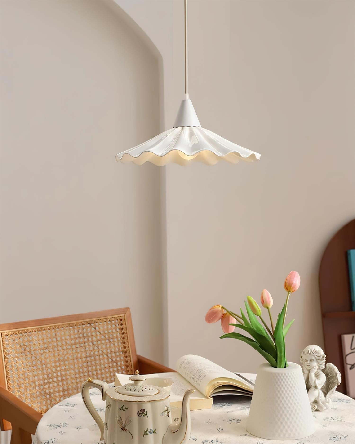 Rivora Suspension Céramique Blanche