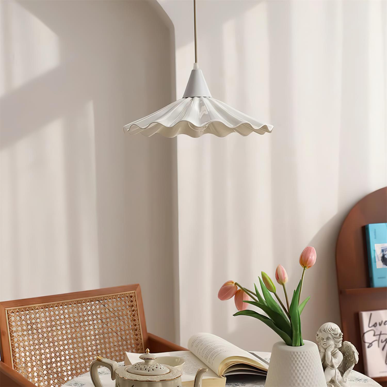 Rivora Suspension Céramique Blanche