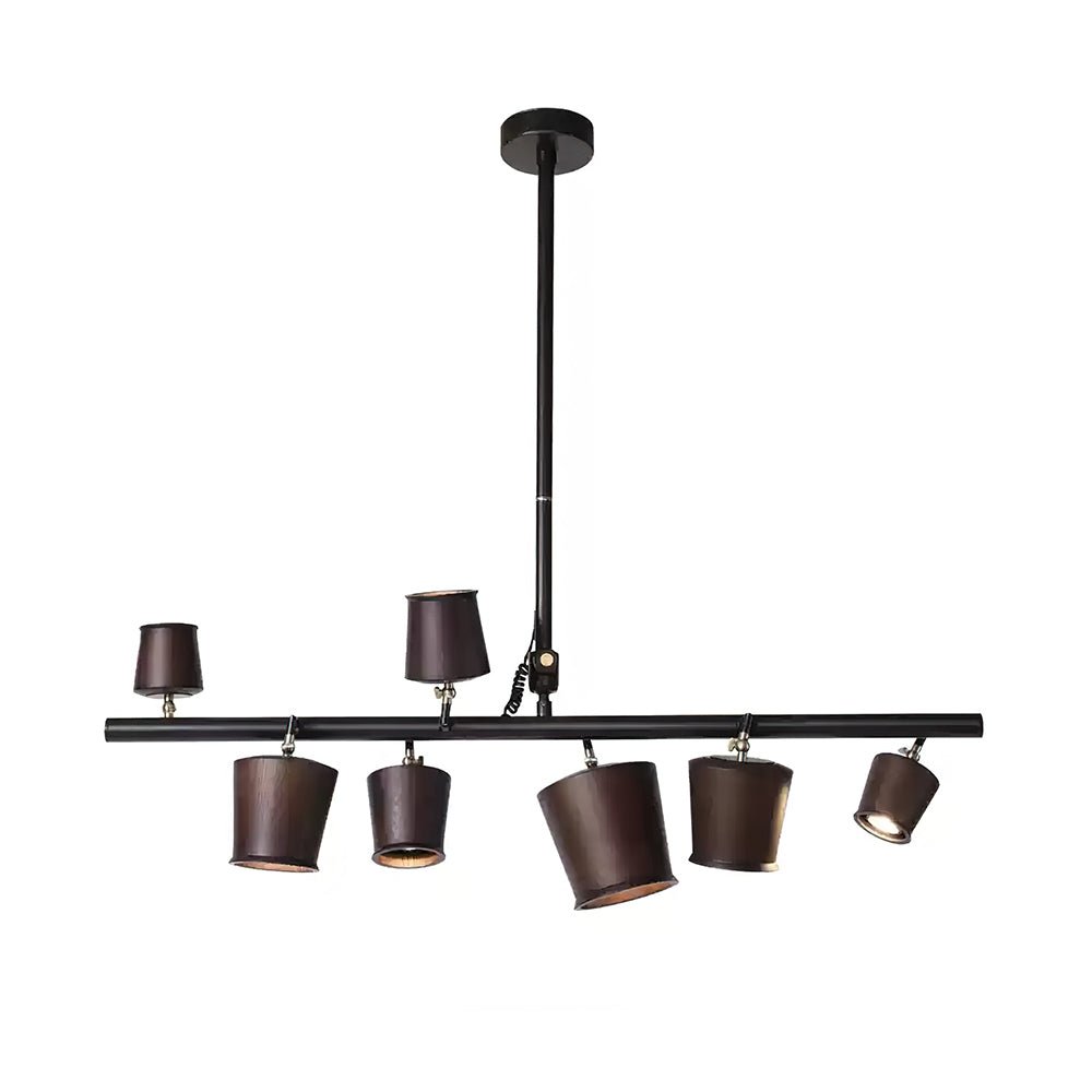 Avelira Suspension Linéaire Globe Bois Rustique