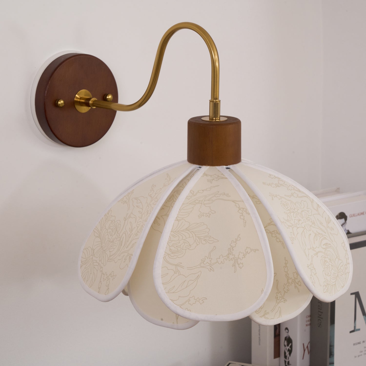 Florayne Applique Murale Florale Vintage en Verre