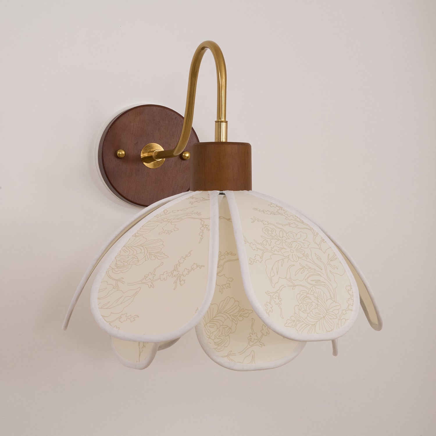 Florayne Applique Murale Florale Vintage en Verre