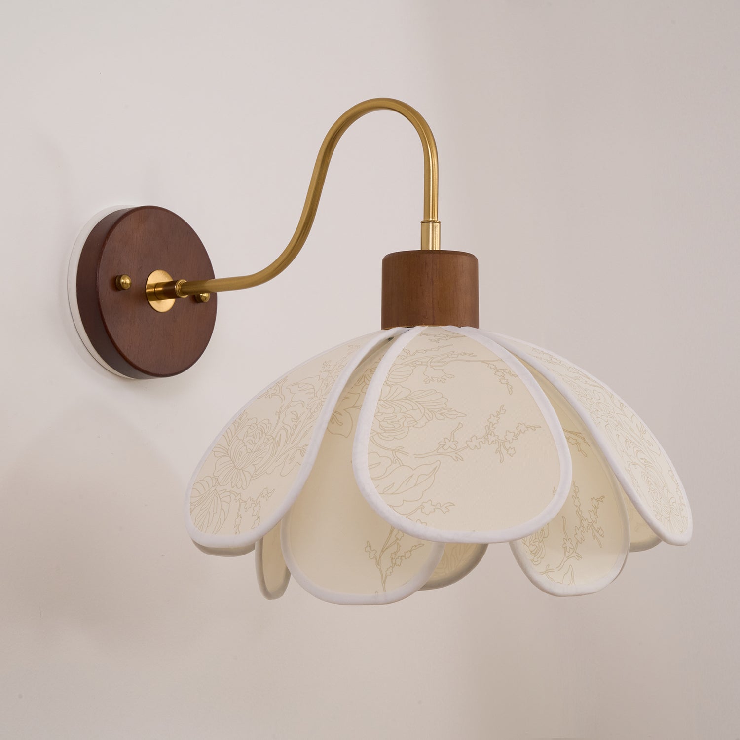 Florayne Applique Murale Florale Vintage en Verre