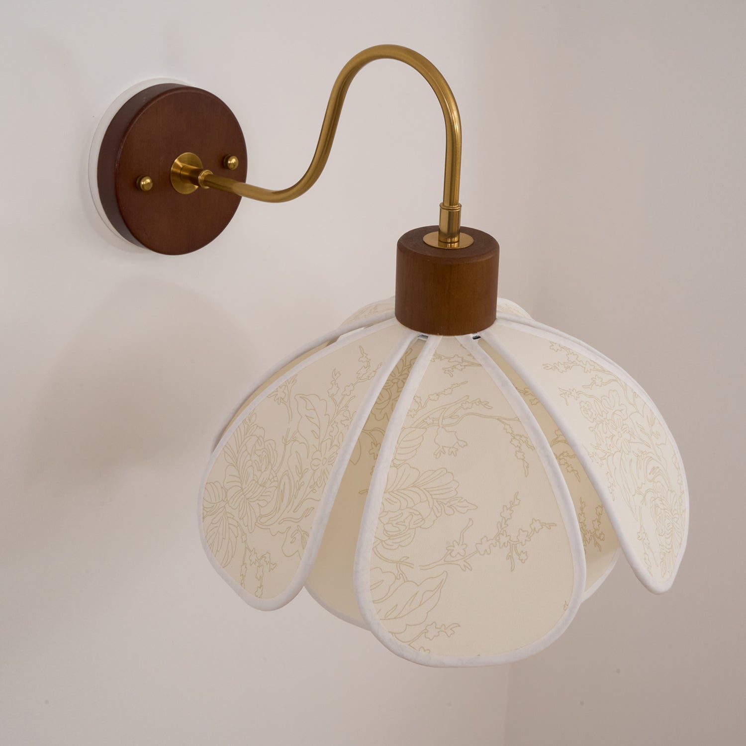 Florayne Applique Murale Florale Vintage en Verre