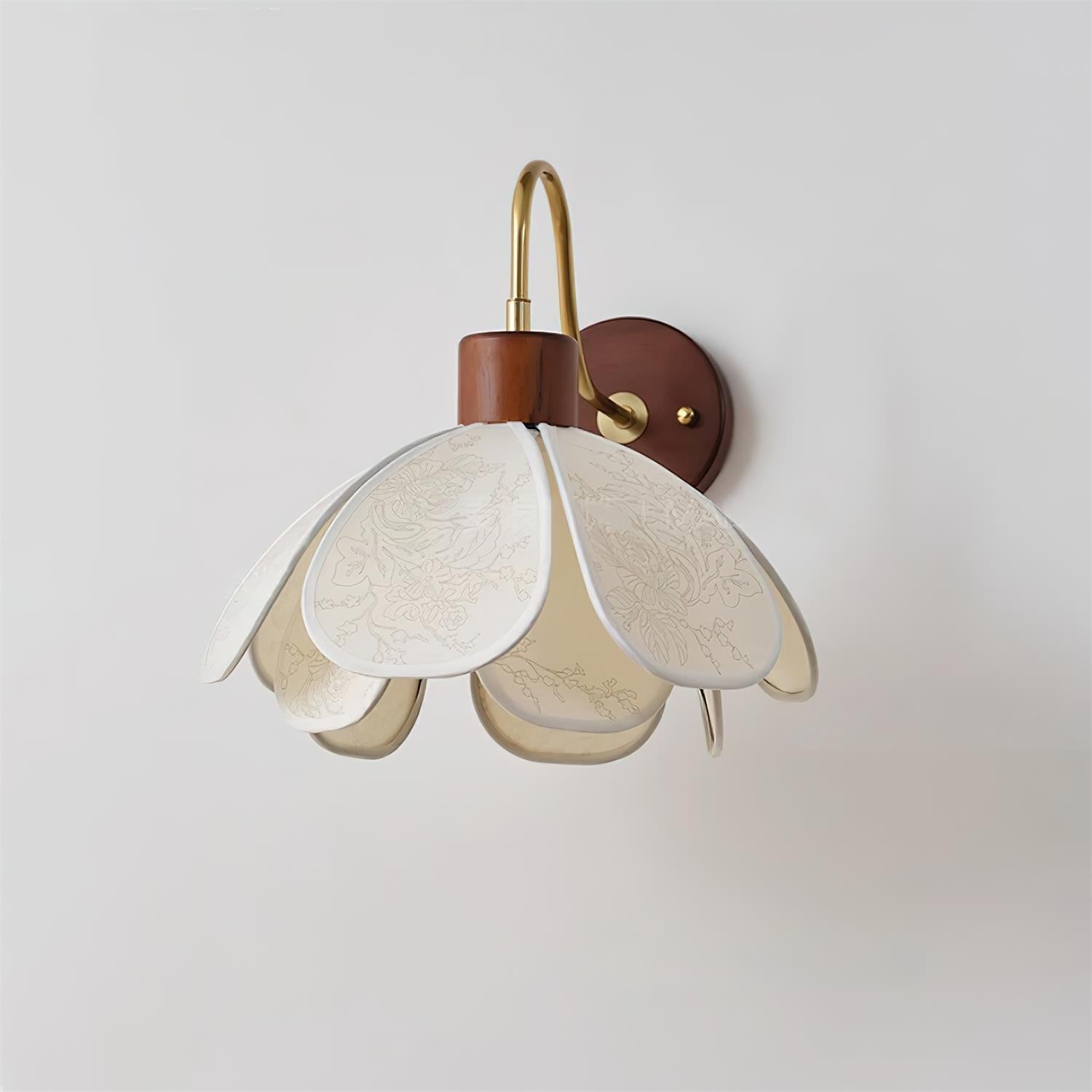 Florayne Applique Murale Florale Vintage en Verre