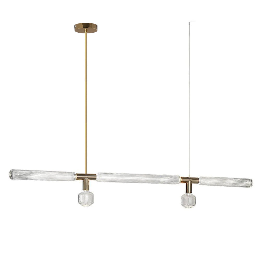 Solara Lampe à suspension en cristal cylindrique Cipher contemporaine