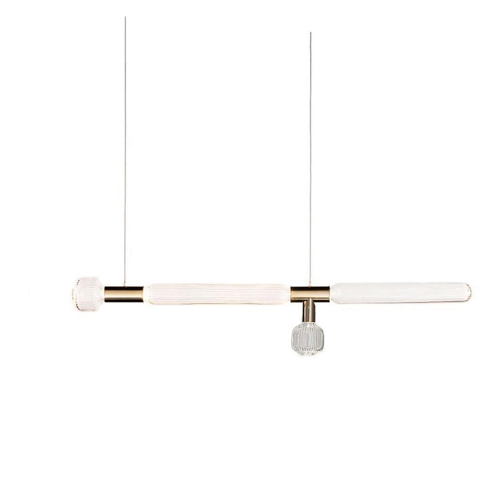 Solara Lampe à suspension en cristal cylindrique Cipher contemporaine