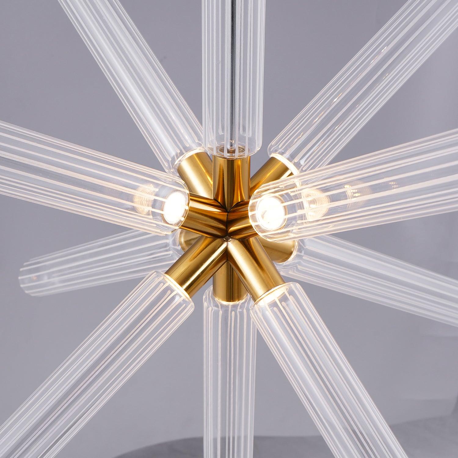 Solara Lampe à suspension en cristal cylindrique Cipher contemporaine