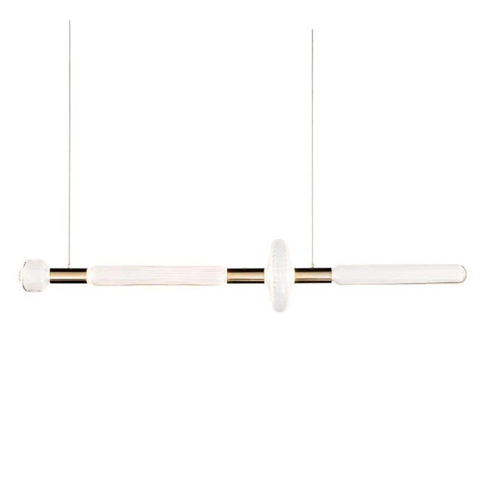 Solara Lampe à suspension en cristal cylindrique Cipher contemporaine