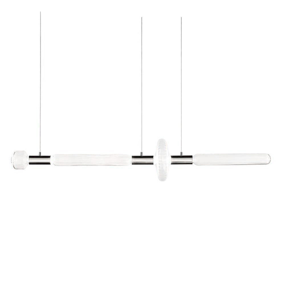 Solara Lampe à suspension en cristal cylindrique Cipher contemporaine