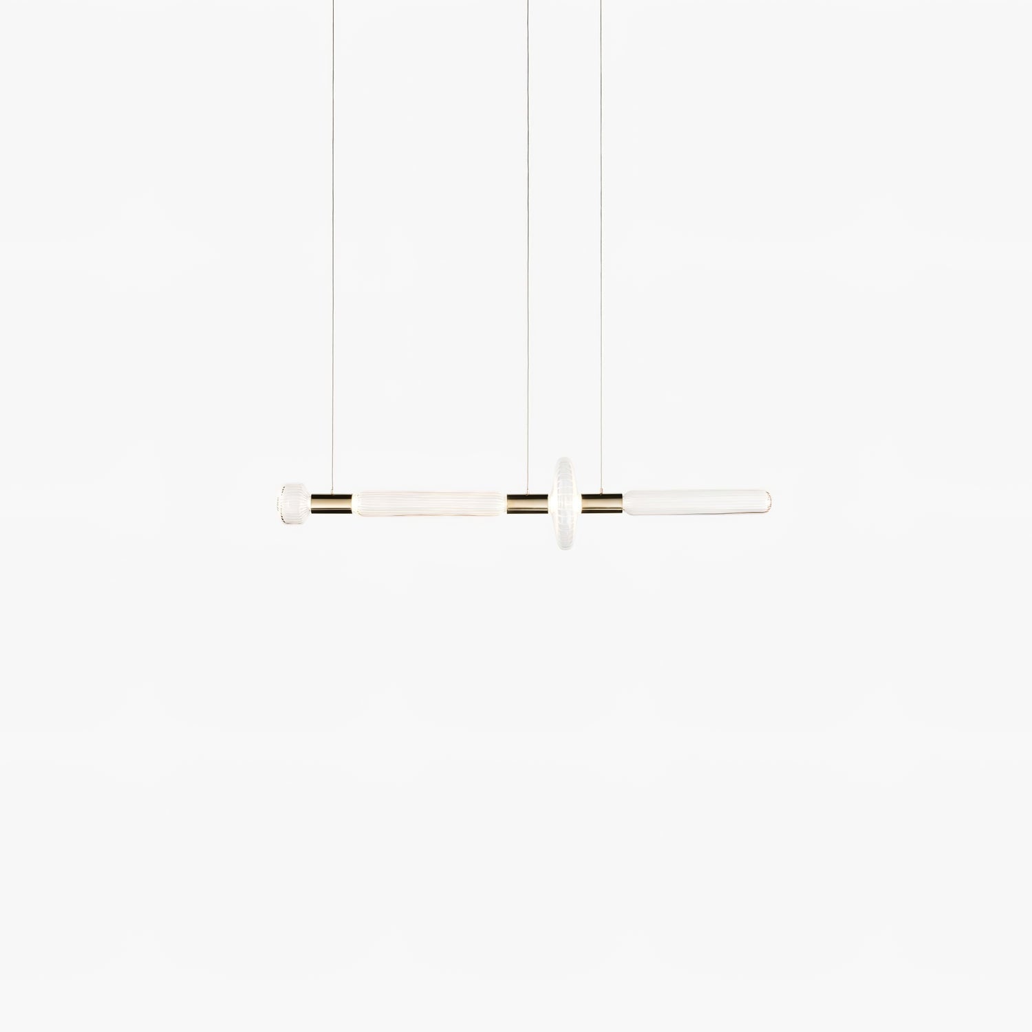 Solara Lampe à suspension en cristal cylindrique Cipher contemporaine