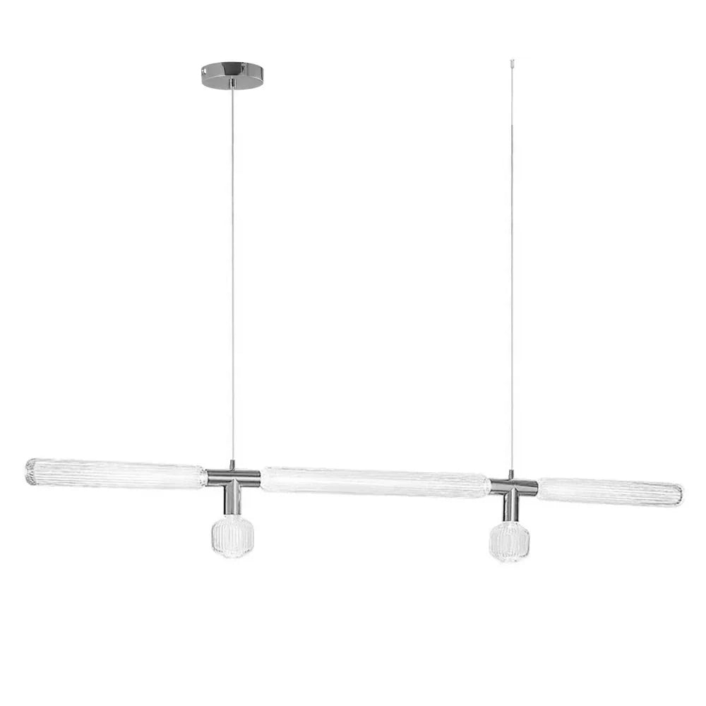 Solara Lampe à suspension en cristal cylindrique Cipher contemporaine